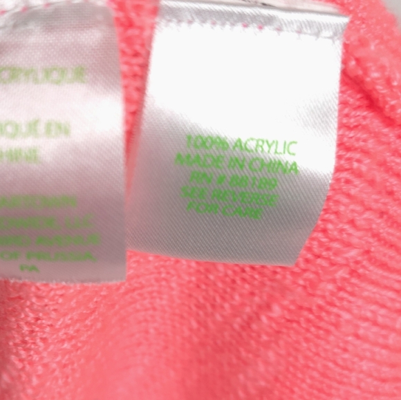 Lilly Pulizer Open Front Fringe Bright Pink/coral Cardigan Size XXL - Picture 6 of 7